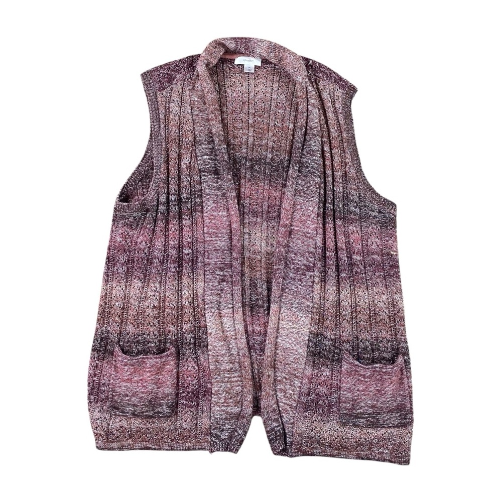 Woman’s CJ Banks open front sweater cardigan vest size 3X